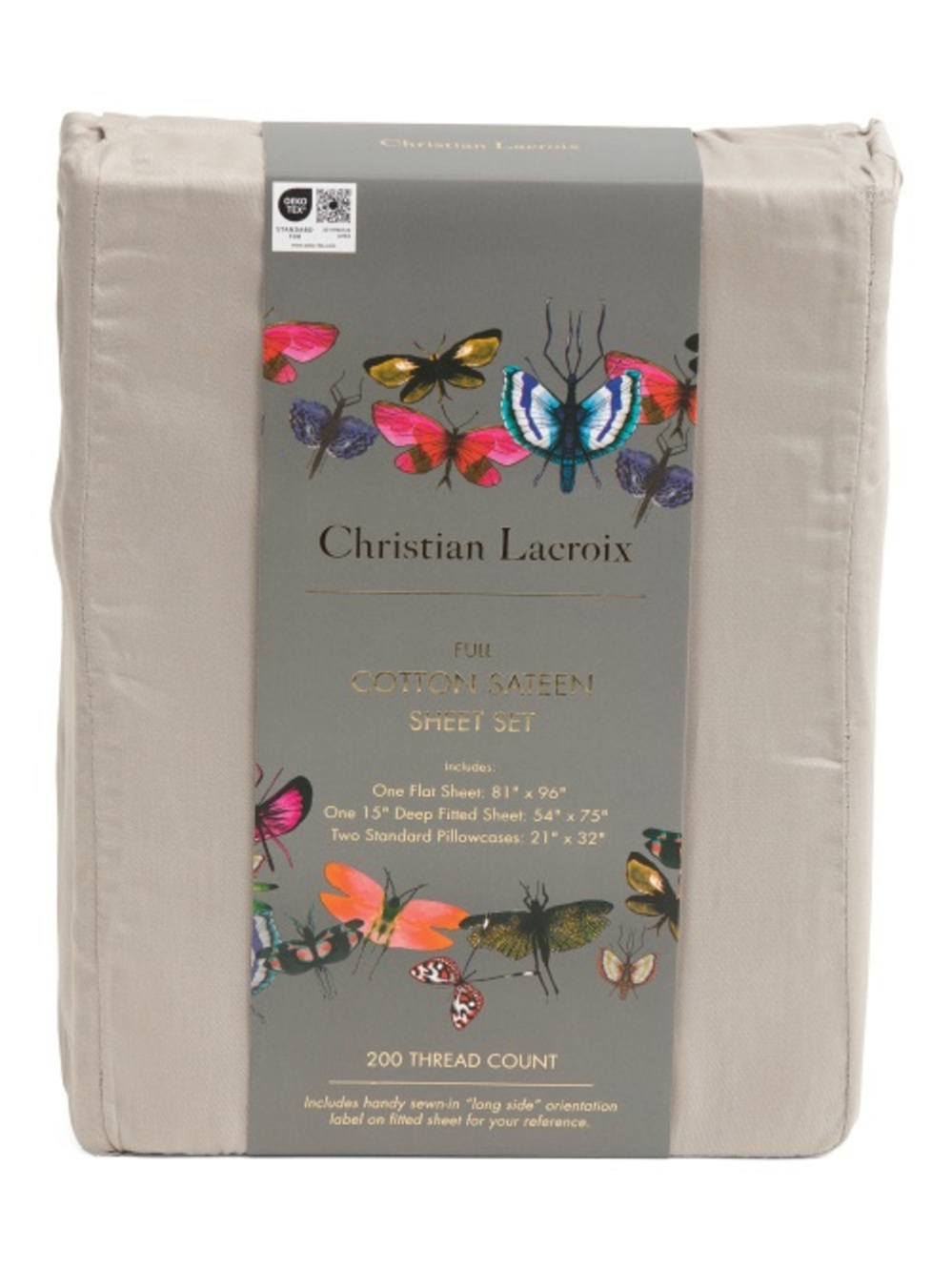 🔥🔥Silver gray cotton percale FULL FLAT  Sheet